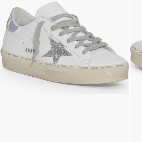 Golden Goose LEATHER PLATFORM GLITTER STAR MIRROR SNEAKER . Size 35 - Picture 11 of 11